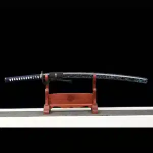 Handmade Japanese Samurai Katana Sword High Performance T Steel T Steel Clay Tempered With Bo Hi Battle Ready Bling Blue Saya