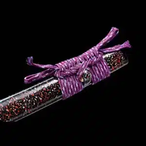 Handmade Japanese Samurai Katana Sword Kotsubame Pattern Steel Purple Blade Full Tang