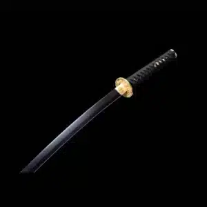 Handmade Japanese Samurai Katana Sword Pattern Steel Blade With Black Scabbard Copper Fitting