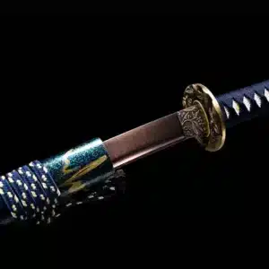 Handmade Japanese Samurai Katana Sword Pattern Steel Full Tang Red Blade With White Scabbard