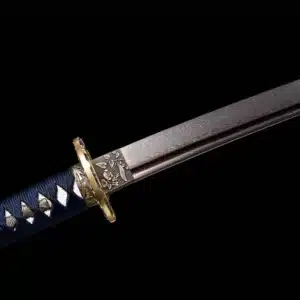 Handmade Japanese Samurai Katana Sword Pattern Steel Full Tang Red Blade With White Scabbard