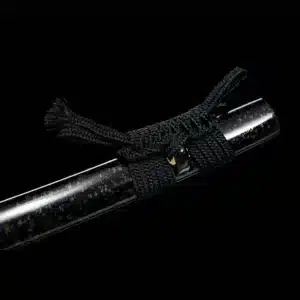 Handmade Japanese Samurai Katana Sword Pattern Steel Red Blade Multi Colored Scabbard Copper Fitting