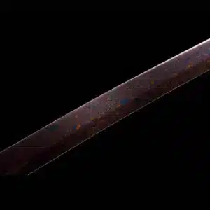 Handmade Japanese Samurai Katana Sword Pattern Steel Red Full Tang Blade Bamboo Knot Red Saya