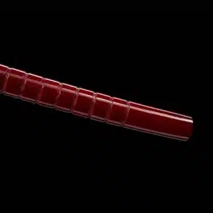 Handmade Japanese Samurai Katana Sword Pattern Steel Red Full Tang Blade Bamboo Knot Red Saya