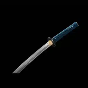 Handmade Japanese Samurai Katana Sword T Steel Blade Battle Ready With Bo Hi Blue Saya