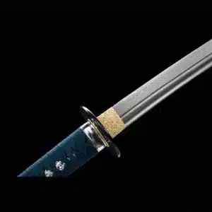 Handmade Japanese Samurai Katana Sword T Steel Blade Battle Ready With Bo Hi Blue Saya