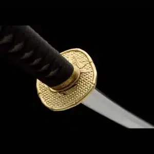 Handmade Japanese Samurai Katana Sword T Steel Blade Clay Tempered With Hamon White Saya Copper Fitting