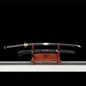 Handmade Japanese Samurai Katana Sword T Steel Blade Clay Tempered With Hamon White Saya Copper Fitting