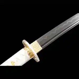 Handmade Japanese Samurai Katana Sword T Steel Full Tang Blade With Bo Hi Snowflake Blue Saya