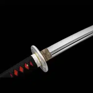 Handmade Japanese Samurai Katana Sword T Steel Yunjo Konomaru Blade Full Tang With Bo Hi Black Saya