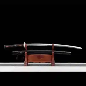 Handmade Japanese Samurai Katana Sword T Steel Yunjo Konomaru Blade Full Tang With Bo Hi Black Saya