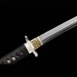 Handmade Japanese Samurai Katana T Steel Blade Clay Tempered Red Plum Bossom Saya Hand Polishing