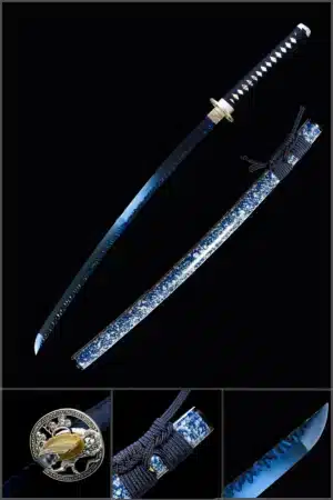 Handmade Japanese Samurai Katana T Steel Blade Clay Tempered With Hamon