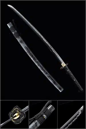 Handmade Japanese Samurai Katana T Steel Blade Clay Tempered With Hamon