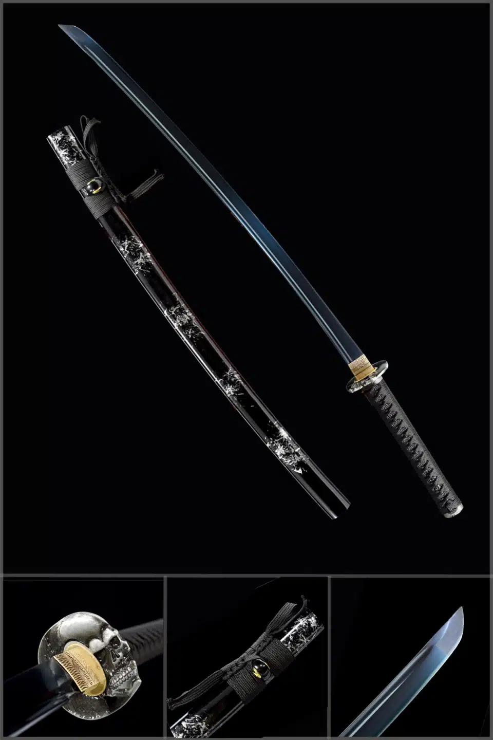 Handmade Japanese Samurai Katana T Steel Blade Clay Tempered With Hamon