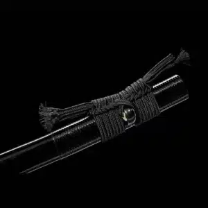 Handmade Japanese Samurai Katana T Steel Blade Clay Tempered With Hamon Black Saya