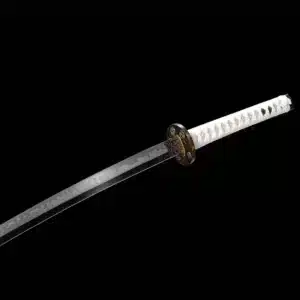 Handmade Japanese Samurai Katana T Steel Blade Clay Tempered With Hamon Black Saya