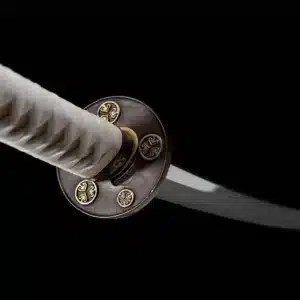 Handmade Japanese Samurai Katana T Steel Blade Clay Tempered With Hamon Black Saya