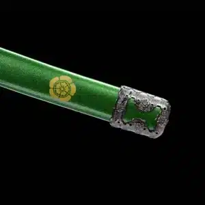 Handmade Japanese Samurai Katana T Steel Blade Clay Tempered With Hamon Samurai Green Crest Saya