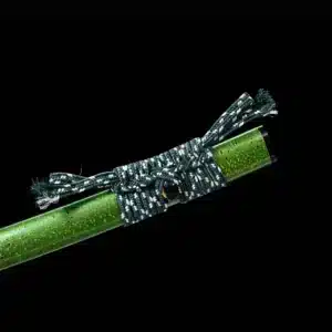 Handmade Japanese Samurai Katana T Steel Candlelight Pattern Blade Clay Tempered With Bo Hi Green Saya