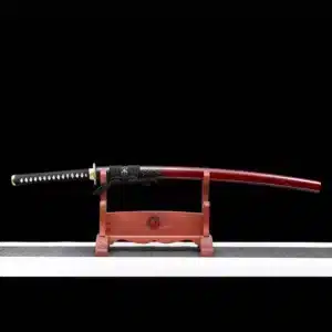 Handmade Japanese Samurai Katana T Steel Leaf Pattern Blade