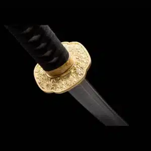 Handmade Japanese Samurai Katana T Steel Leaf Pattern Blade