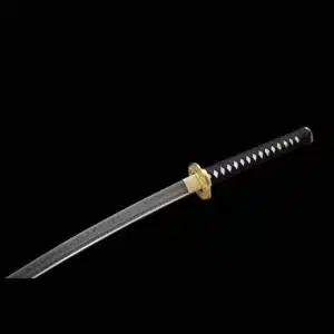 Handmade Japanese Samurai Katana T Steel Leaf Pattern Blade