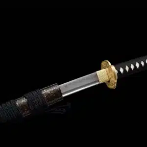 Handmade Japanese Samurai Katana T Steel Leaf Pattern Blade