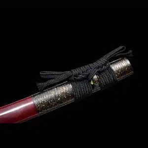 Handmade Japanese Samurai Katana T Steel Leaf Pattern Blade