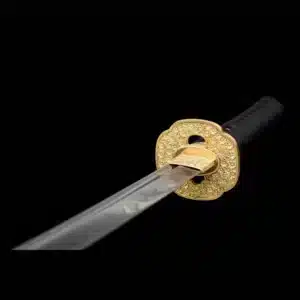 Handmade Japanese Samurai Katana T Steel Leaf Pattern Blade