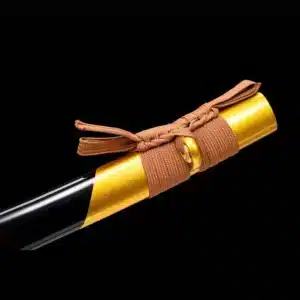 Handmade Japanese Samurai Katanahigh Manganese Steel Red Blade With Black Saya