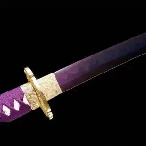 Handmade Japanese Tachi Sword High Manganese Steel Blade Purple Hamon Purple Saya