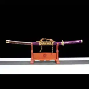 Handmade Japanese Tachi Sword High Manganese Steel Blade Purple Hamon Purple Saya