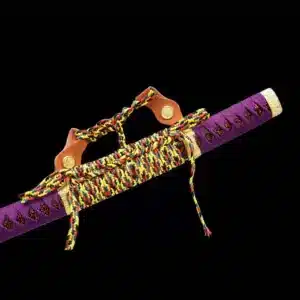 Handmade Japanese Tachi Sword High Manganese Steel Blade Purple Hamon Purple Saya