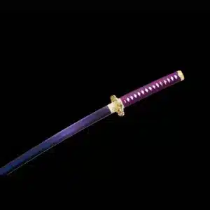 Handmade Japanese Tachi Sword High Manganese Steel Blade Purple Hamon Purple Saya