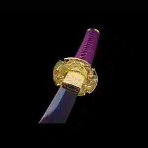 Handmade Japanese Tachi Sword High Manganese Steel Blade Purple Hamon Purple Saya