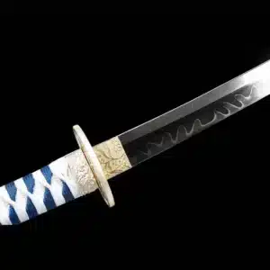 Handmade Japanese Tachi Sword T Steel Blade Full Tang Clay Tempered Blue Spot Saya