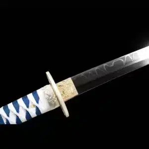 Handmade Japanese Tachi Sword T Steel Blade Full Tang Clay Tempered Blue Spot Saya