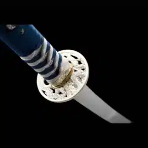 Handmade Japanese Tachi Sword T Steel Blade Full Tang Clay Tempered Blue Spot Saya