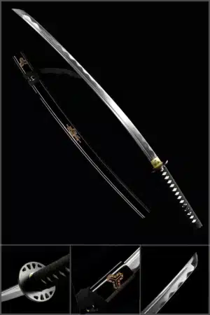 Kill Bill Brides Katana Sword Handmade Anime Sword Carbon Steel Blade Black Saya