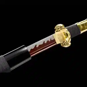 One Piece Roronoa Zoros Enma Sword Handmade Anime Katana Red Blade High Manganese Steel Black Saya