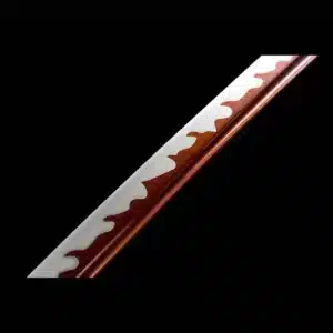 One Piece Roronoa Zoros Enma Sword Handmade Anime Katana Red Blade High Manganese Steel Black Saya