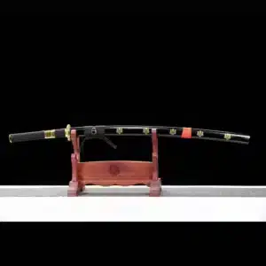 One Piece Roronoa Zoros Enma Sword Handmade Anime Katana Red Blade High Manganese Steel Black Saya