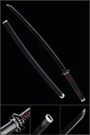 Tanjiros Nichirin Katana Sword Demon Slayer Anime Katana Carbon Steel Blackjpg