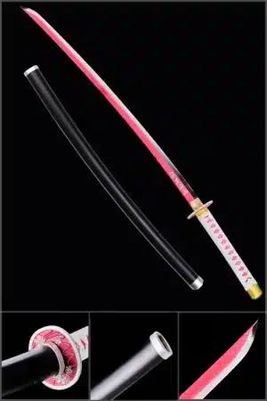 Tsuyuri Kanao Nichirin Sword Demon Slayer Anime Katana Carbon Steel Redjpg